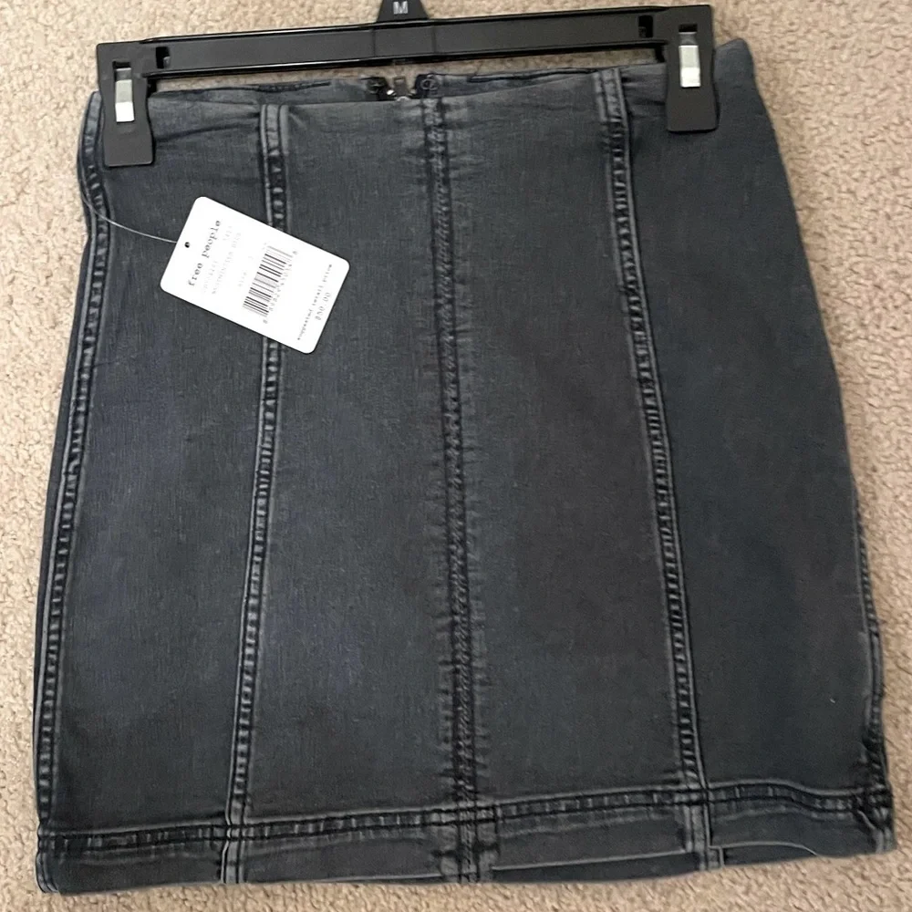 Free People We the Free Modern Femme Denim Stretch Mini Skirt 2